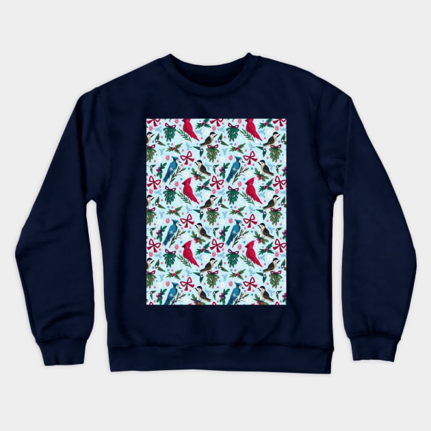 Joy to The Birds Repeat Pattern #1 Crewneck Sweatshirt by misnamedplants